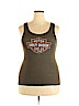 Harley Davidson 100% Cotton Green Tank Top Size 2X - photo 1