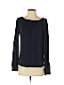 Tory Burch Blue Long Sleeve Silk Top Size S - photo 1