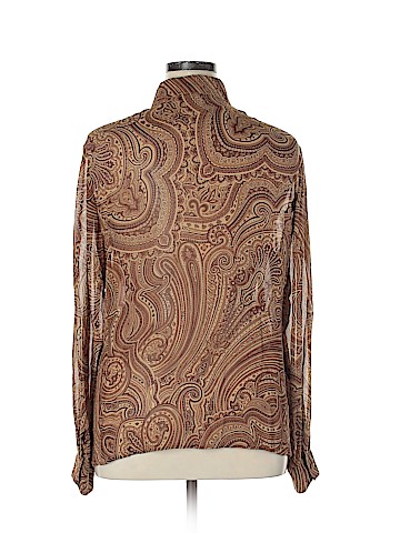 Emanuel by Emanuel Ungaro Long Sleeve Silk Top (view 2)