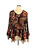 Jaipur 100% Polyester Brown Long Sleeve Top Size XL - photo 1