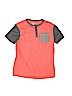 Cat & Jack Gray Short Sleeve Henley Size 8 - 10 - photo 1
