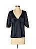 Club Monaco 100% Silk Blue Short Sleeve Silk Top Size S - photo 1