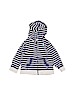Carter's 100% Cotton Stripes Blue Zip Up Hoodie 9-12 MO / 12 MO - photo 1