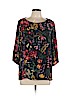H&M 100% Viscose Black 3/4 Sleeve Blouse Size 12 - photo 1