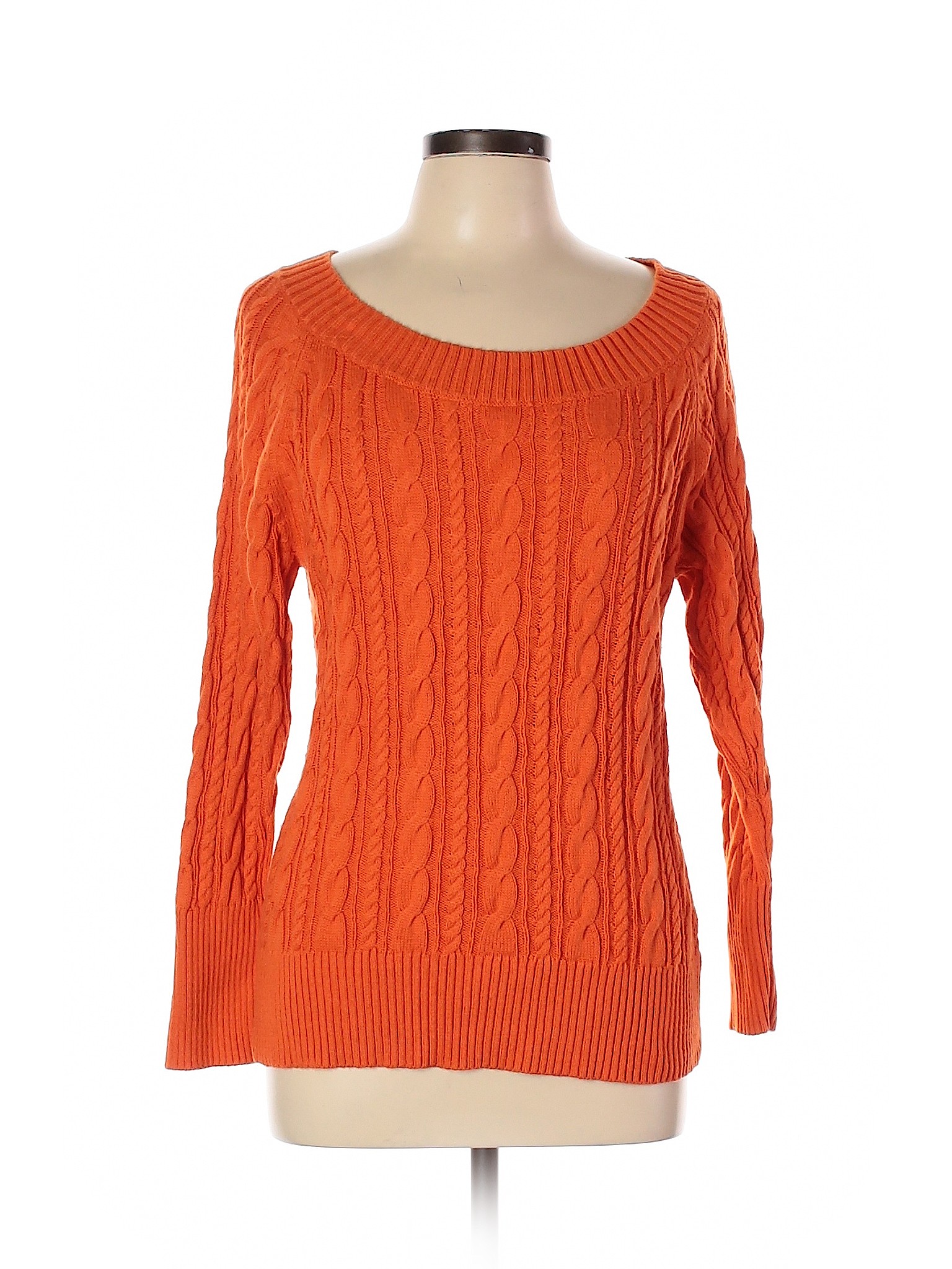 Jcpenney Solid Orange Pullover Sweater Size L - 70% off | thredUP