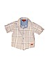 7 For All Mankind 100% Cotton Gray Short Sleeve Button-Down Shirt 9-12 MO / 12 MO - photo 1