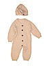 Unbranded 100% Cotton Tan Long Sleeve Outfit Size 80 cm / US 12-18 MO - photo 1