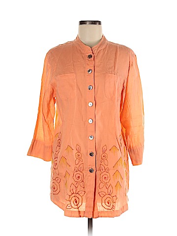 J.jill 3/4 Sleeve Button-Down Shirt (view 1)