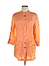 J.jill 100% Linen Orange 3/4 Sleeve Button-Down Shirt Size M (petite) - photo 1