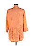 J.jill 100% Linen Orange 3/4 Sleeve Button-Down Shirt Size M (petite) - photo 2
