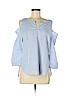 Not Your Daughter's Jeans 100% Cotton Blue 3/4 Sleeve Blouse Size M (petite) - photo 1