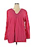 a.n.a. A New Approach 100% Cotton Pink Long Sleeve Top Size 2X - photo 1