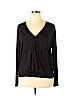 Ann Taylor LOFT Black Long Sleeve Blouse Size XL - photo 1