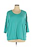St. John's Bay 100% Cotton Green Short Sleeve T-Shirt Size 3X - photo 1