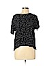 H&M 100% Viscose Black Short Sleeve Blouse Size 10 - photo 1
