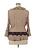 Sunny Leigh 100% Polyester Tan 3/4 Sleeve Blouse Size 1X - photo 2