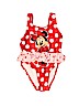 Disney Polka Dots Graphic Red One Piece Swimsuit Size 6-9 mo - photo 1