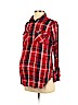 Isabel Maternity 100% Rayon Red Long Sleeve Button-Down Shirt Size XS - photo 1