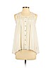 Monteau 100% Polyester Ivory Sleeveless Blouse Size S - photo 1