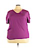 Lane Bryant 100% Polyester Purple Short Sleeve Blouse Size 22 - 24 Plus - photo 1