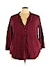 Assorted Brands Burgundy Long Sleeve Henley Size 4X - photo 1