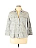 James Perse 100% Cotton Gray 3/4 Sleeve Button-Down Shirt Size XL (4) - photo 1