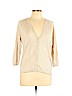 H&M Tan Silk Cardigan Size L - photo 1