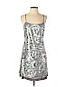 BCBGMAXAZRIA 100% Silk Silver Cocktail Dress Size 4 - photo 1