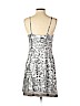 BCBGMAXAZRIA 100% Silk Silver Cocktail Dress Size 4 - photo 2