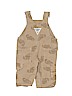 OshKosh B'gosh 100% Cotton Tan Overalls 0-3 MO / 3 MO - photo 2