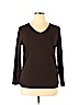 Coldwater Creek Brown Long Sleeve T-Shirt Size 1X - photo 1