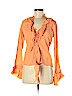 Hartford 100% Cotton Orange Long Sleeve Blouse Size 6 (1) - photo 1