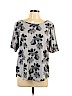 Ann Taylor LOFT 100% Cotton Gray Short Sleeve Top Size XL - photo 1