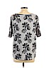 Ann Taylor LOFT 100% Cotton Gray Short Sleeve Top Size XL - photo 2