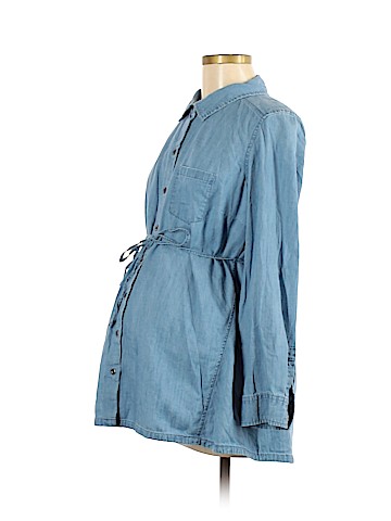 Motherhood Long Sleeve Button-Down Shirt (view 1)