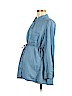 Motherhood Blue Long Sleeve Button-Down Shirt Size M - photo 1