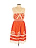 Moulinette Soeurs 100% Cotton Orange Cocktail Dress Size 12 - photo 1