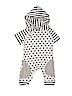 Assorted Brands 100% Cotton Print White Short Sleeve Outfit Size 60 cm / US 3-6 MO - photo 1