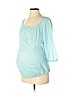 Old Navy - Maternity 100% Cotton Blue 3/4 Sleeve Blouse Size S - photo 1