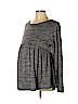 Isabel Maternity Gray Long Sleeve Top Size L - photo 1