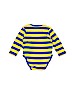 Leveret 100% Cotton Stripes Yellow Long Sleeve Onesie Size 18-24 mo - photo 2