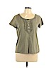 Faded Glory 100% Organic Cotton Green Short Sleeve Henley Size XL - photo 1
