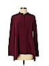 Eileen Fisher 100% Silk Burgundy Long Sleeve Silk Top Size S (petite) - photo 1