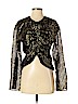 L'academie los angeles Gold Long Sleeve Silk Top Size S - photo 1