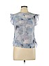 Rebecca Taylor 100% Polyester Blue Short Sleeve Blouse Size L - photo 1