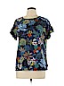 Ann Taylor LOFT 100% Cotton Blue Short Sleeve T-Shirt Size L - photo 1