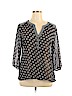 New Directions 100% Polyester Black 3/4 Sleeve Blouse Size XL - photo 1
