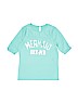 Justice Teal 3/4 Sleeve T-Shirt Size 16 - 18 - photo 1