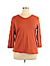 Chico's 100% Cotton Orange 3/4 Sleeve T-Shirt Size XL (3) - photo 1
