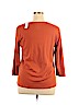 Chico's 100% Cotton Orange 3/4 Sleeve T-Shirt Size XL (3) - photo 2
